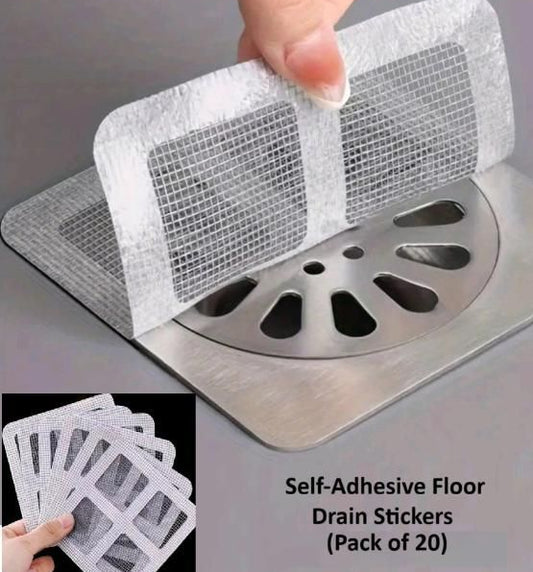 Self-Adhesive Floor Drain Cover Sticker (Pack of 20)