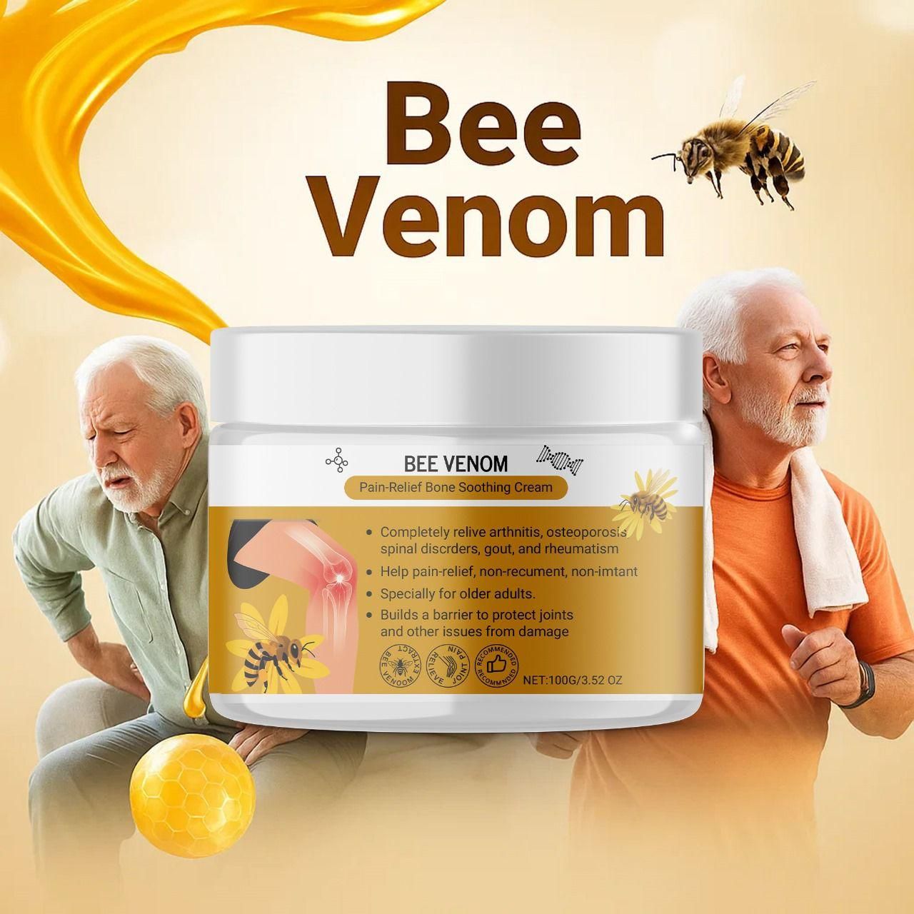 Bee Venom Knee & Joint Pain Relief Cream 100gm Each (BUY1 GET1)