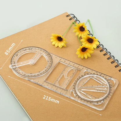 Multifunctional Geometric Ruler and Layout Tools