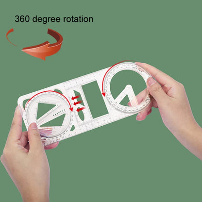 Multifunctional Geometric Ruler and Layout Tools